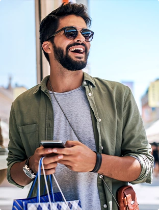 Shopping in a Retail District Using a Mobile Device