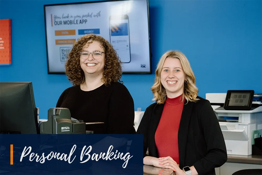 Team Members at a Bank Service Counter